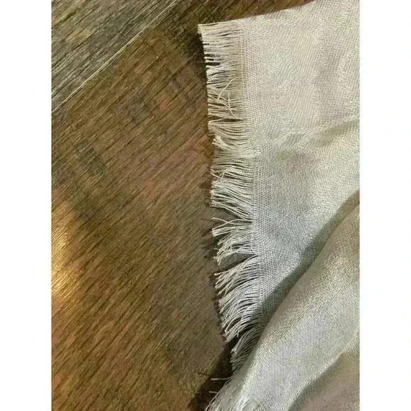 Calvin Klein CK Logo Monogram Cream Rectangle Scarf 26X72 NWT - Picture 4 of 7